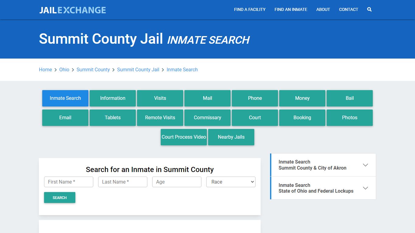 Summit County Jail, OH Inmate Search: Roster & Mugshots